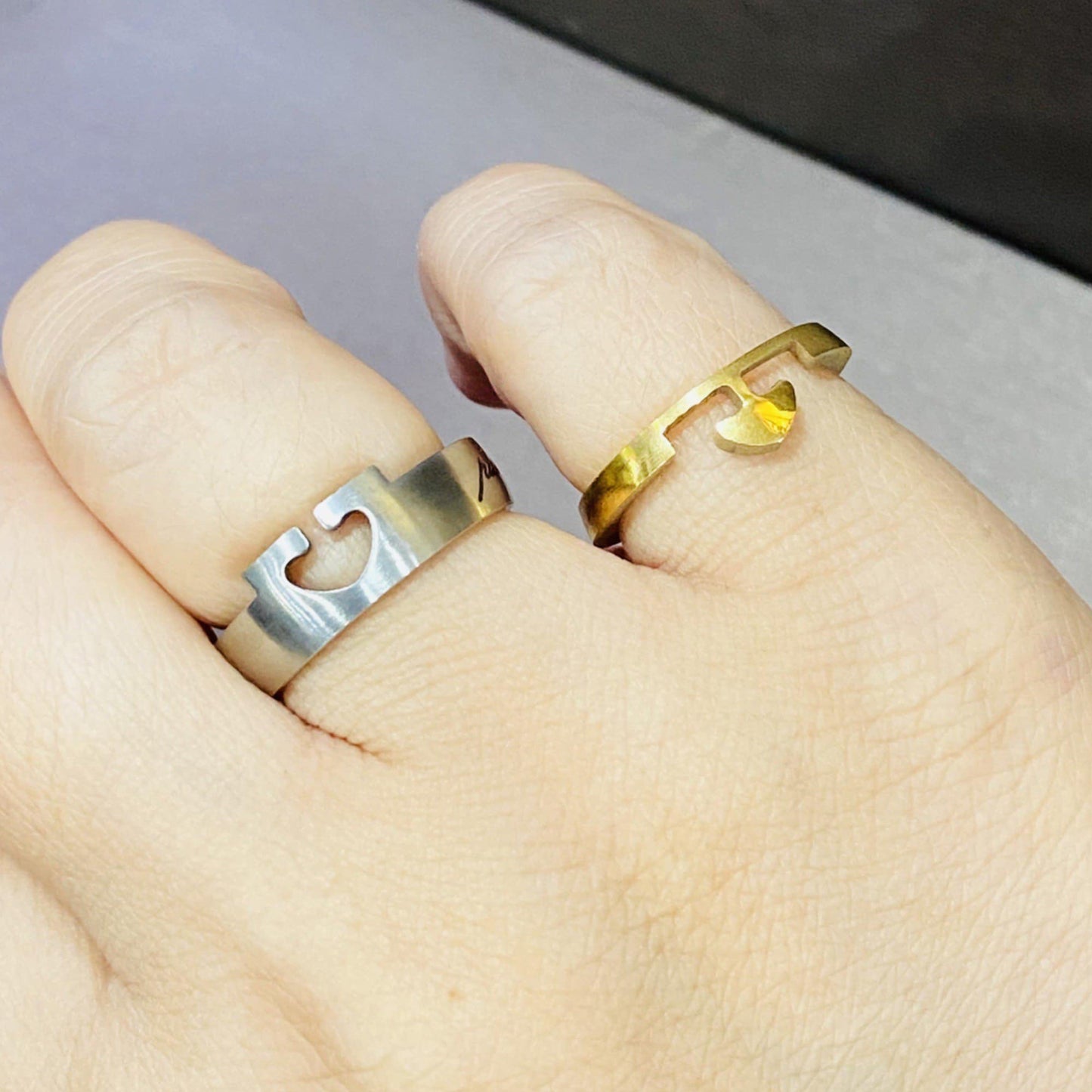 แหวนทูโทนดีไซน์รูปเห็ด Y010