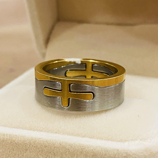 แหวนกางเขนทูโทน Y004