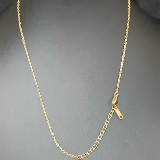 สร้อยคอลายโซ่กลมปรับระดับได้ Y067