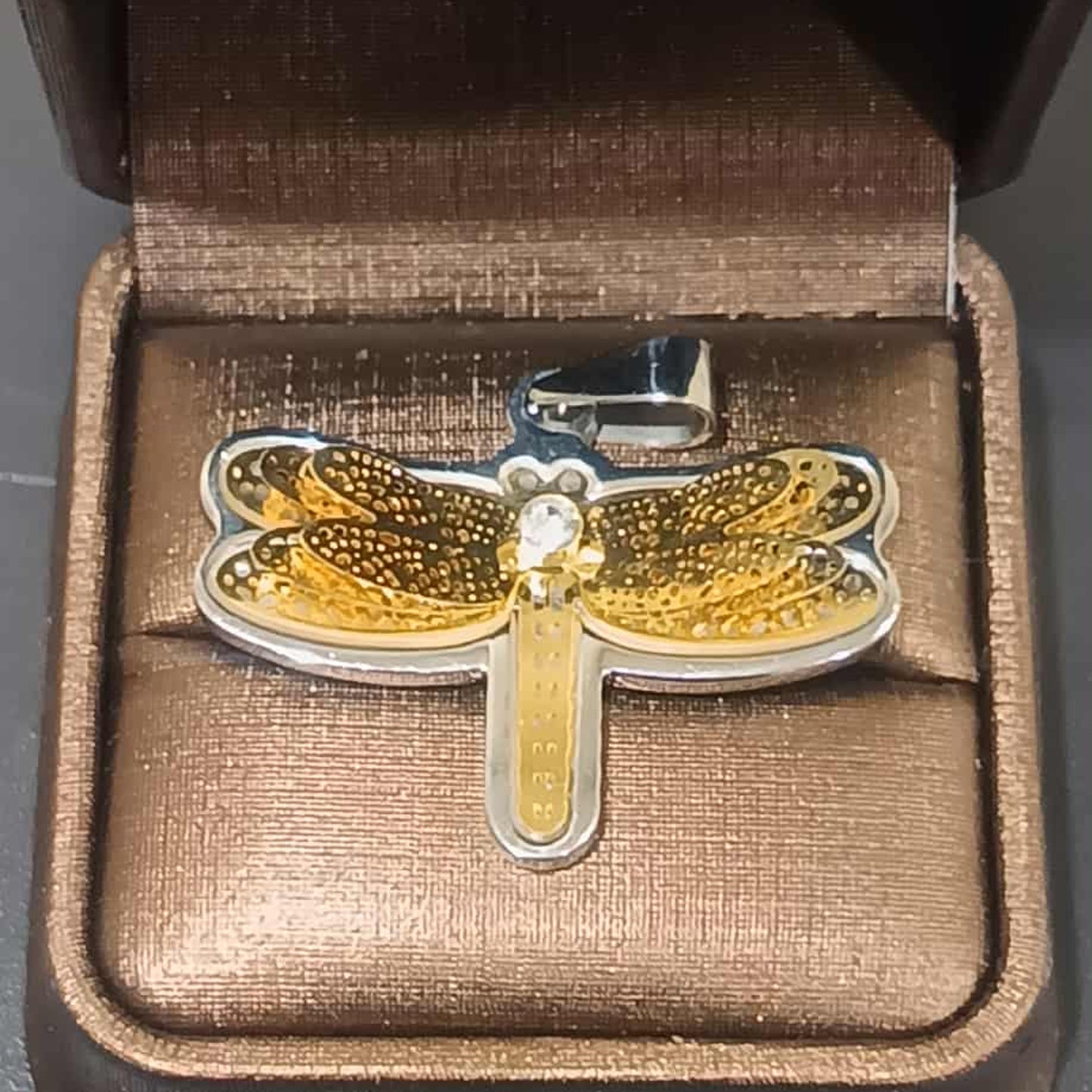 จี้รูปแมลงปอ ติดเพชรเลียนแบบ Y054